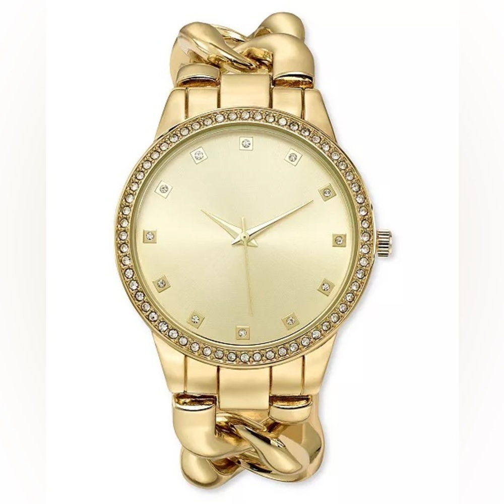 NIB Women's Gold-Tone Chain Link Bracelet Watch